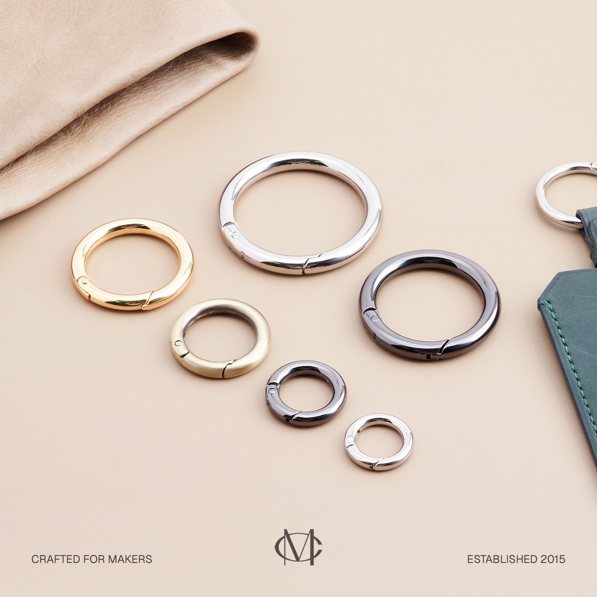 Amazon.com: CRAFTMEMORE 2pcs 2 Inches Inner O Ring Spring Opening